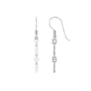 1/2 CT Simple Moissanite Gold Dangle Earrings