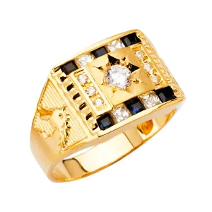 14K Men's CZ Ring