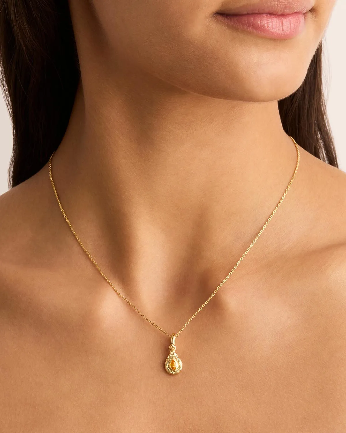 18k Gold Vermeil With Love Birthstone Annex Link Pendant - November