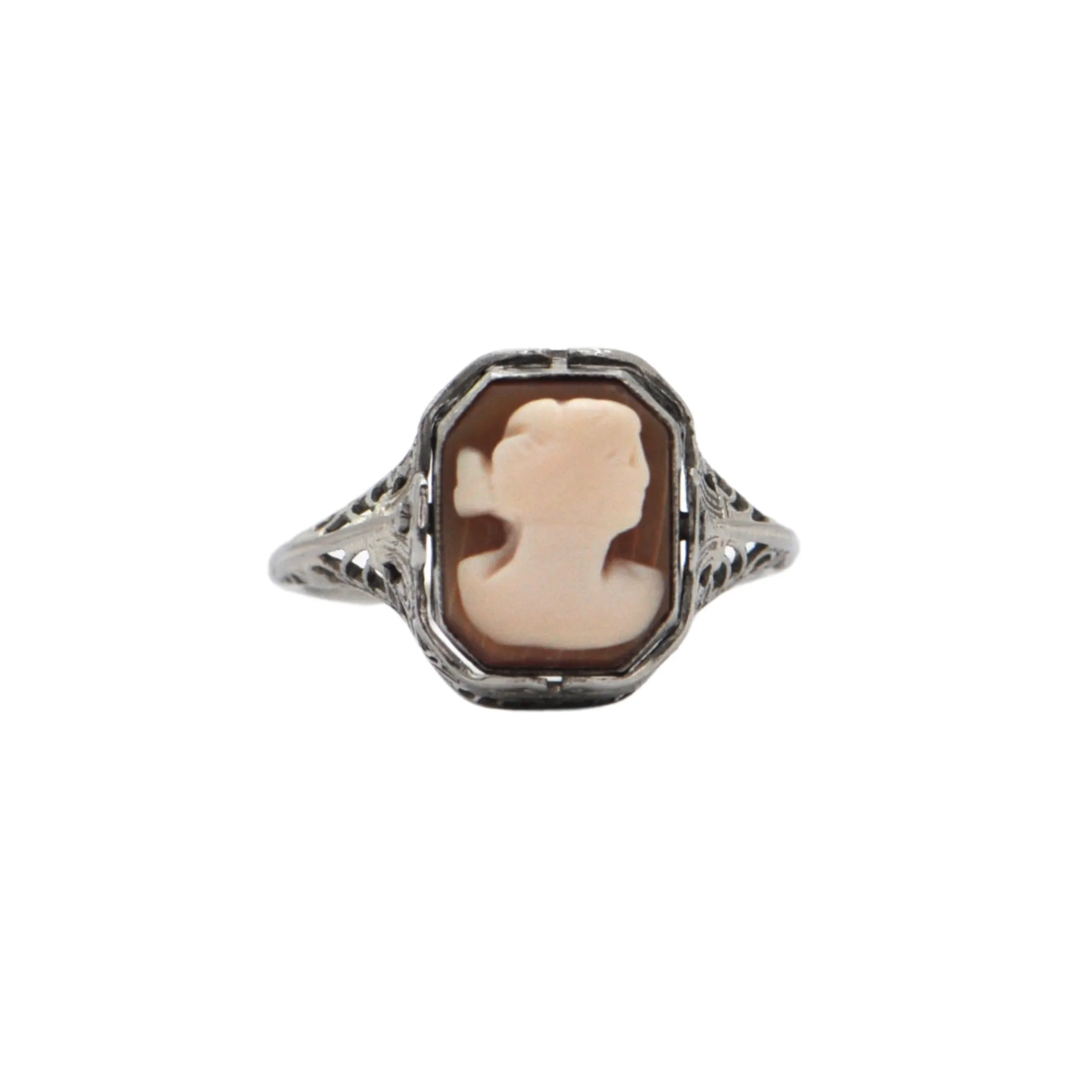 1928 Cameo and Onyx Flip Ring