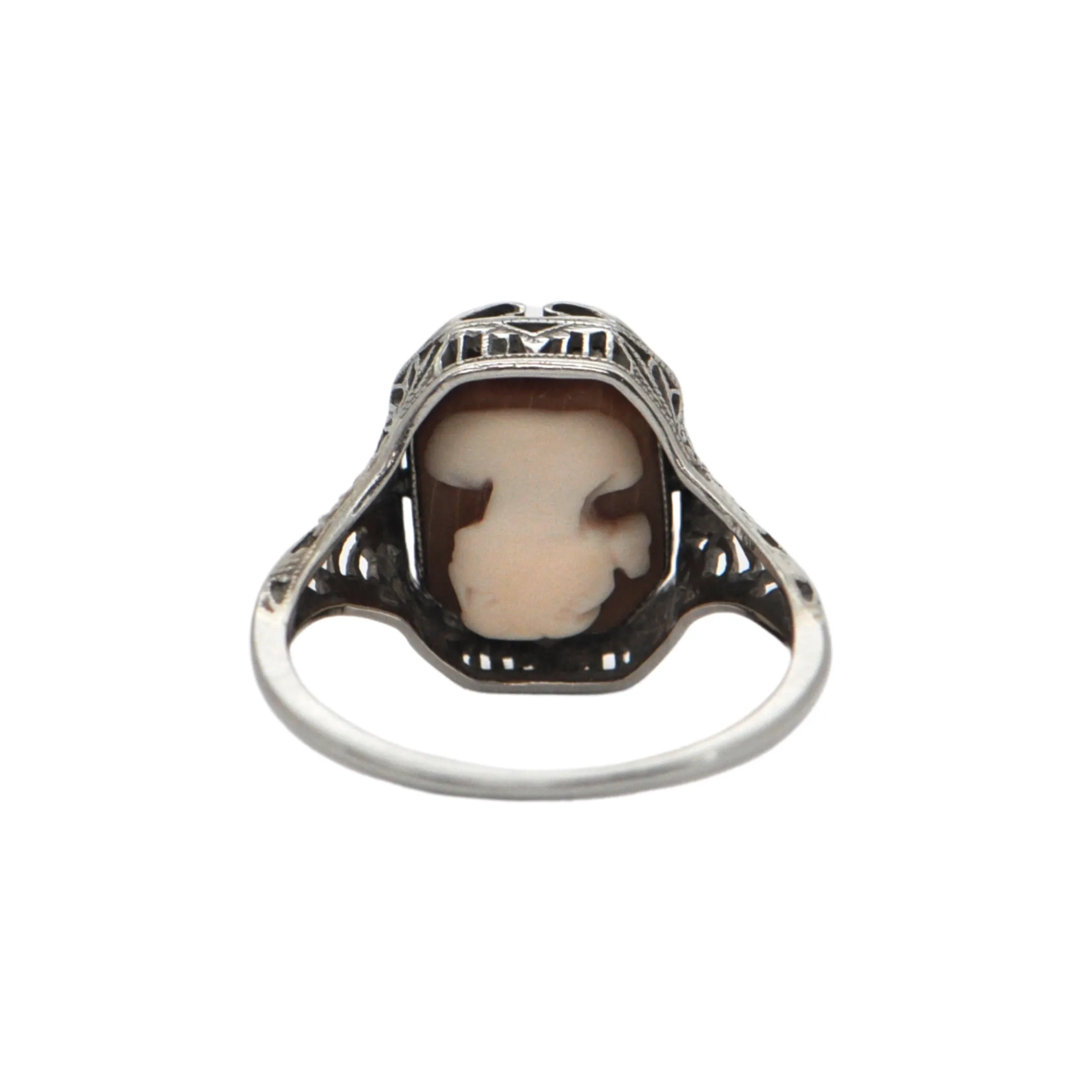 1928 Cameo and Onyx Flip Ring