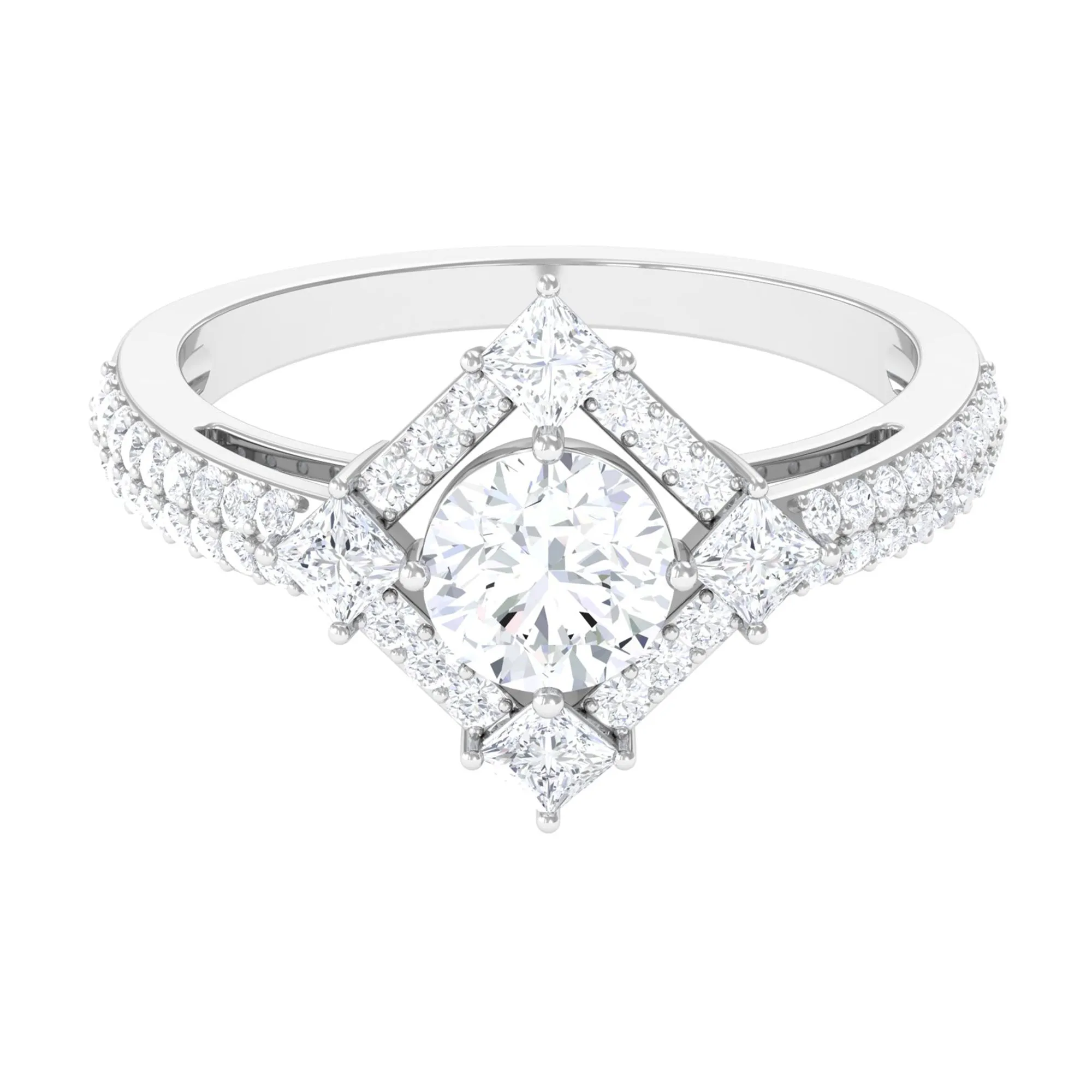 2 CT Cubic Zirconia Statement Engagement Ring