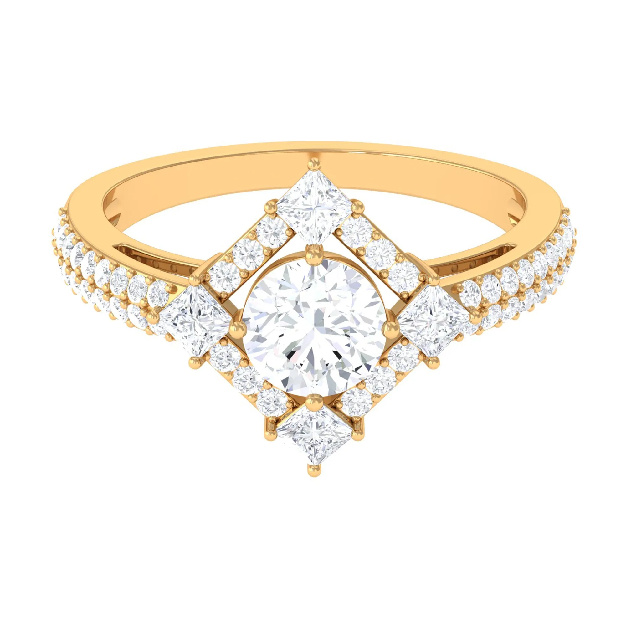 2 CT Cubic Zirconia Statement Engagement Ring