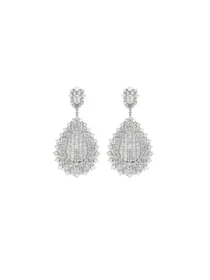 20.44ct Diamond 18K Gold Chandelier Drop Earrings