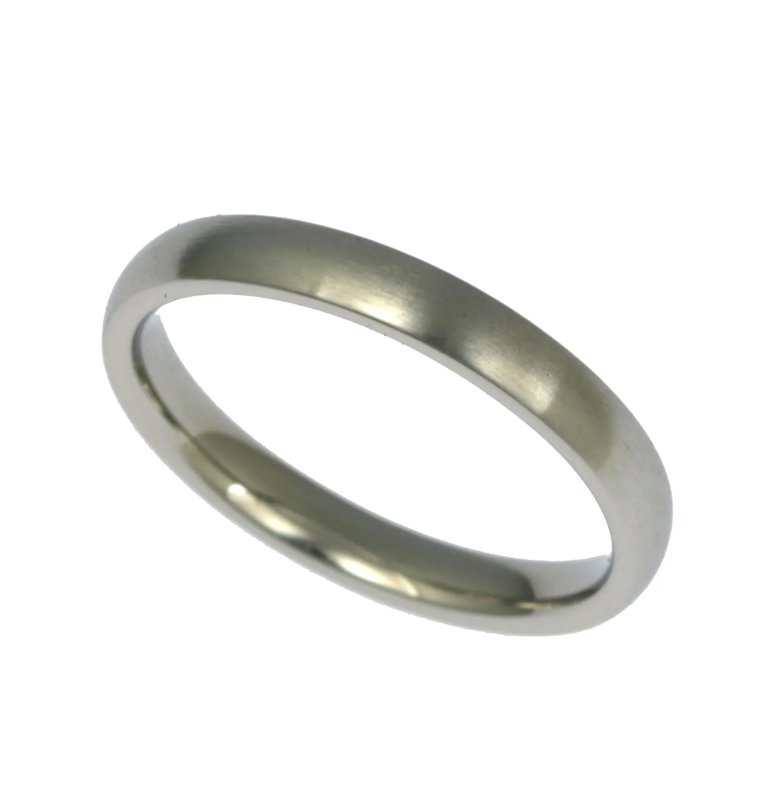 3mm Brushed Comfort Fit Stainless Steel Men's Ring