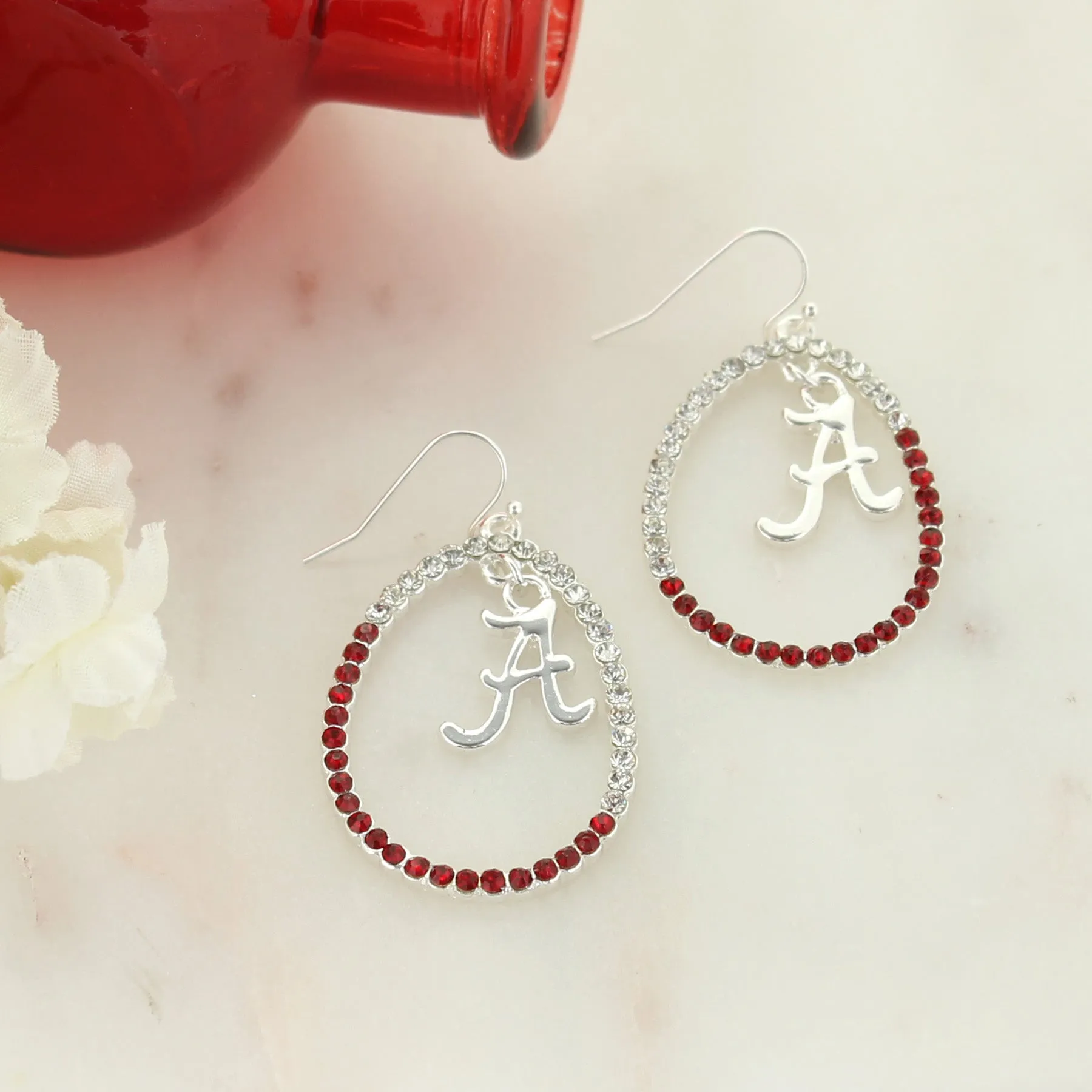 Alabama Crystal Loop Earrings