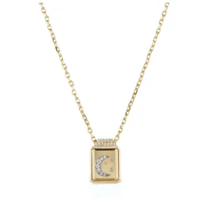 All-Gold Motif Signet Pendant