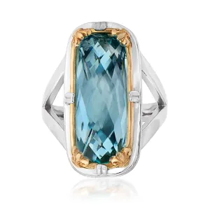 Anatoli Jewelry, Inc. Two-Tone Vintage Inspired Topaz RIng