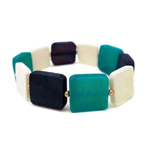 Anju Omala Azure Coast Collection Square Beads Bracelet