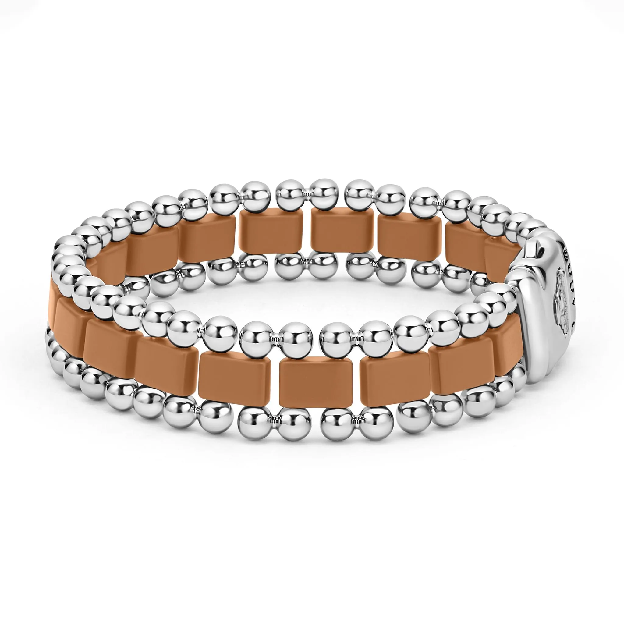 Anthem Matte Tan Ceramic Link Bracelet