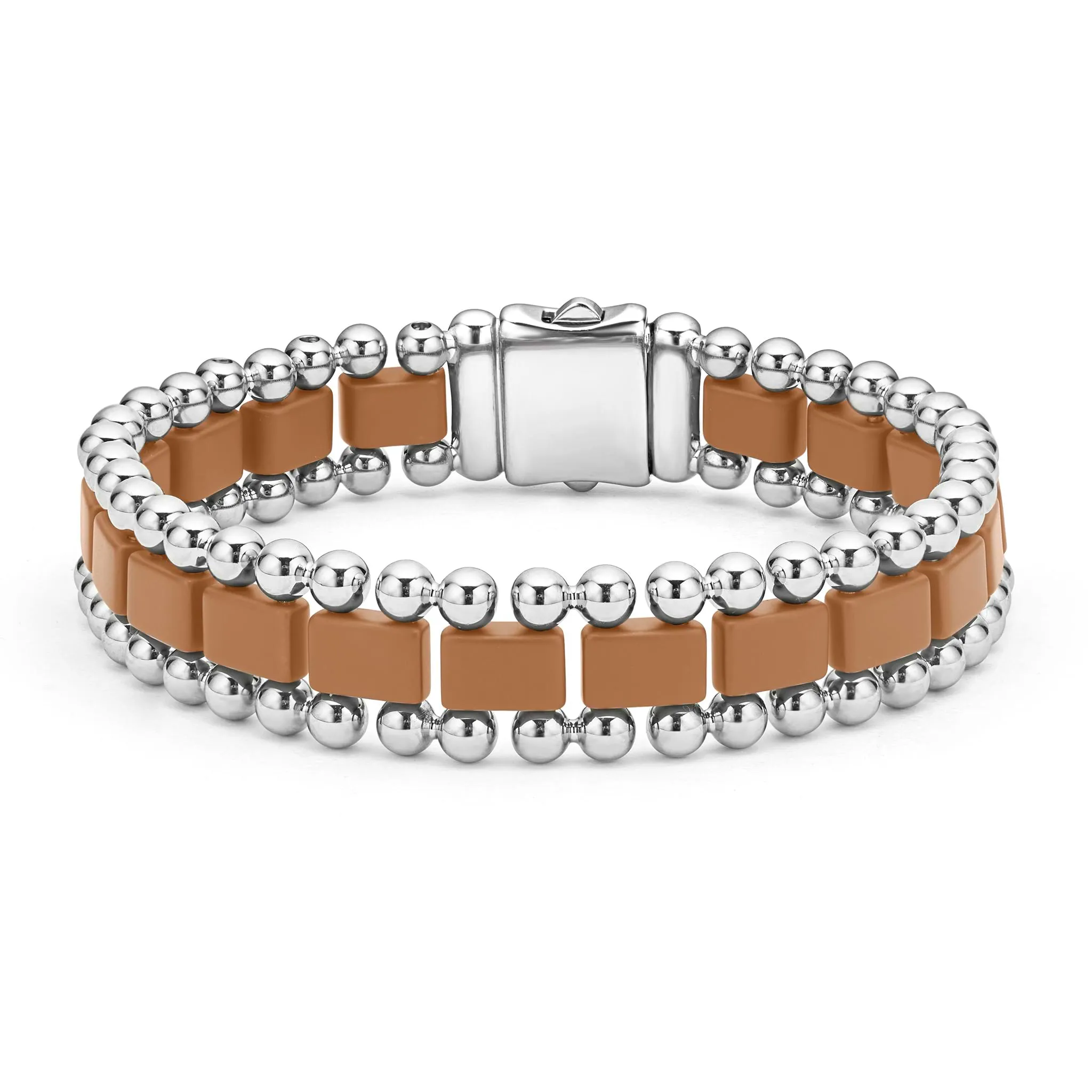 Anthem Matte Tan Ceramic Link Bracelet