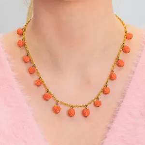 Antique 15ct Gold Coral Necklace