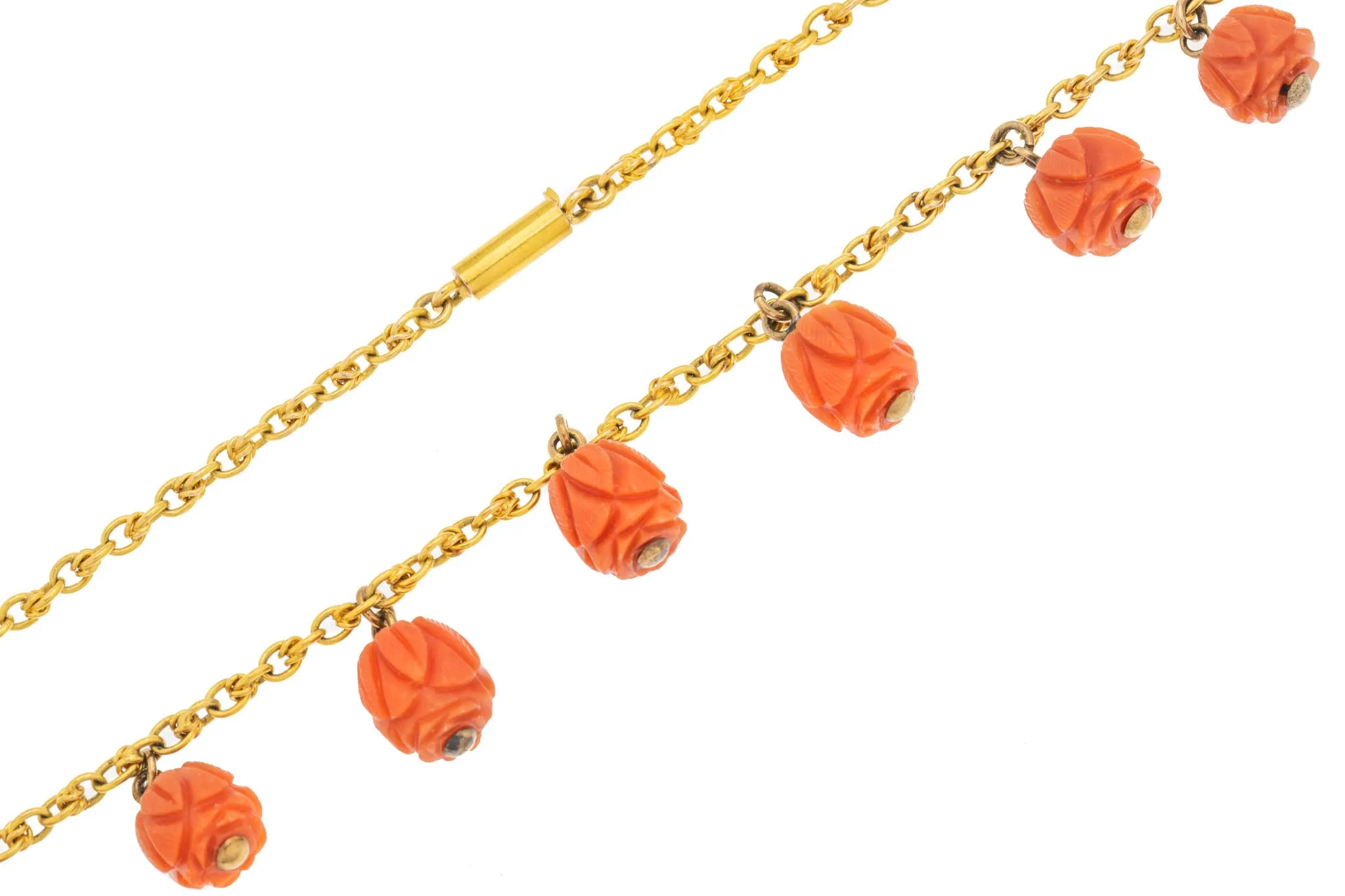 Antique 15ct Gold Coral Necklace