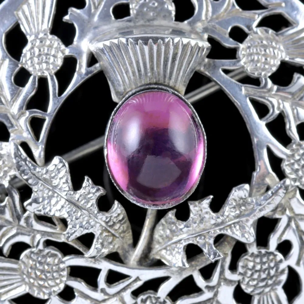 Antique Victorian Scottish Thistle Brooch Circa 1860