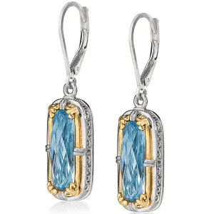 AT 804CT-B BLUE TOPAZ EARRINGS