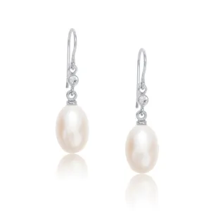 Aurora Earring, Pearl, Silver