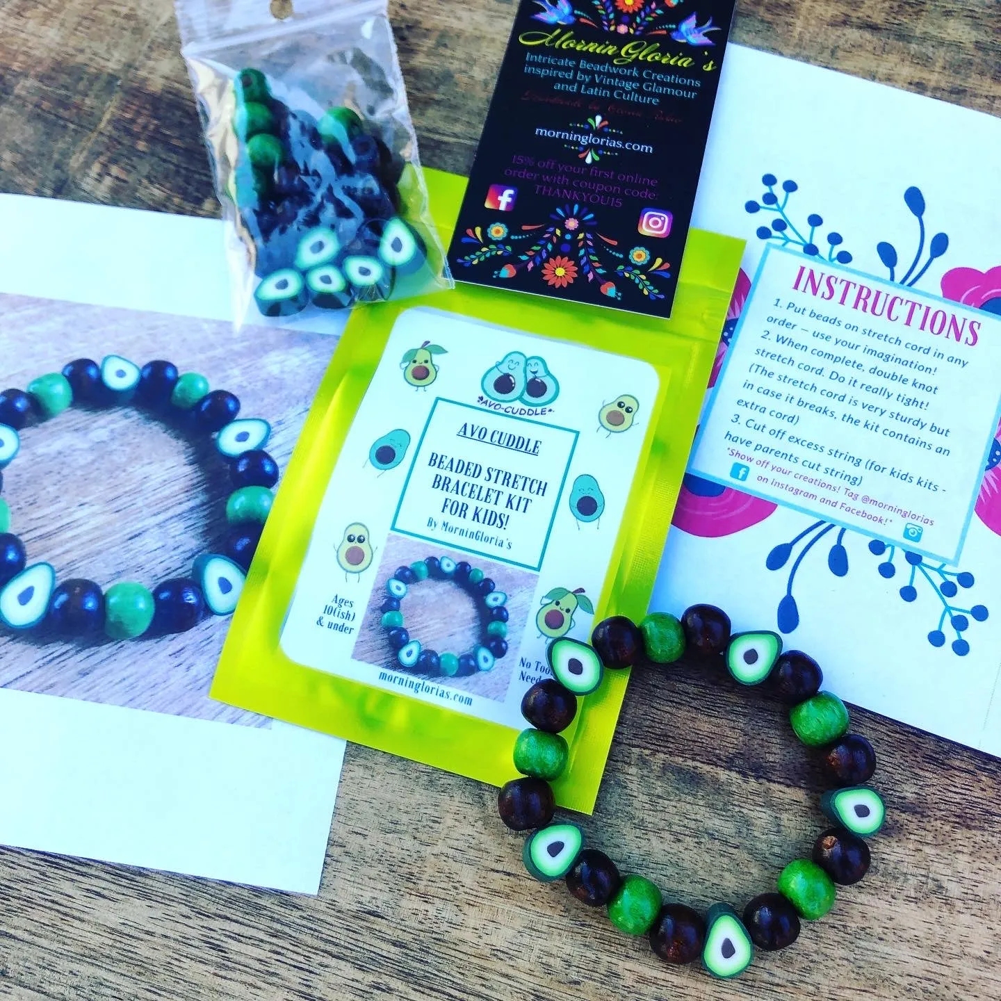 Avo Cuddle Beaded Stretch Bracelet Kit for Kids