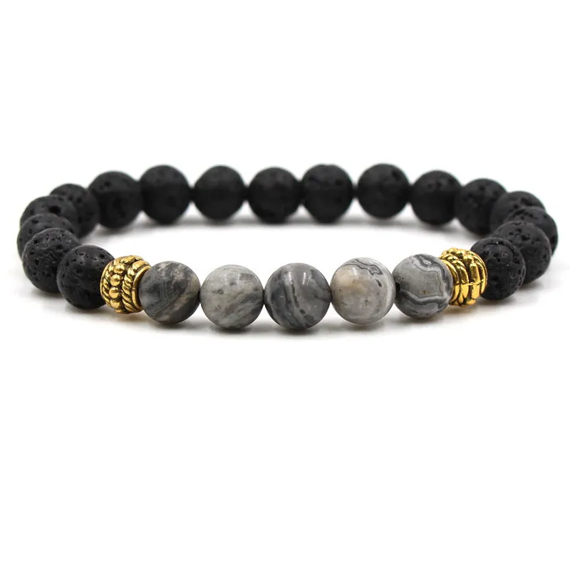 Black Lava Volcanic Stone Bracelet