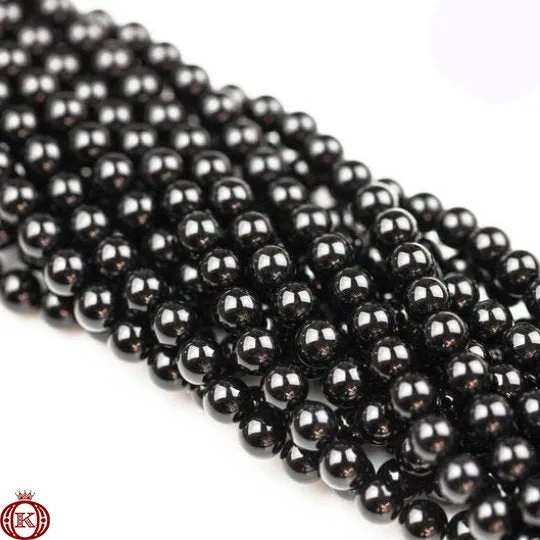 Black Onyx Beads Smooth Round