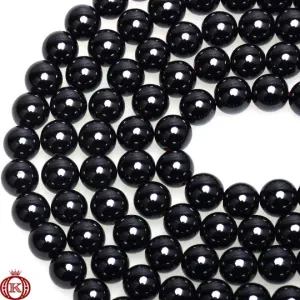 Black Onyx Beads Smooth Round