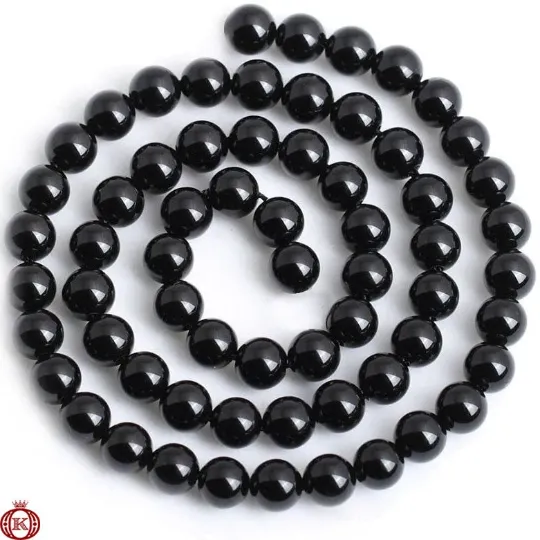 Black Onyx Beads Smooth Round