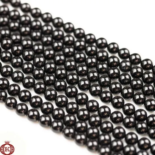 Black Onyx Beads Smooth Round