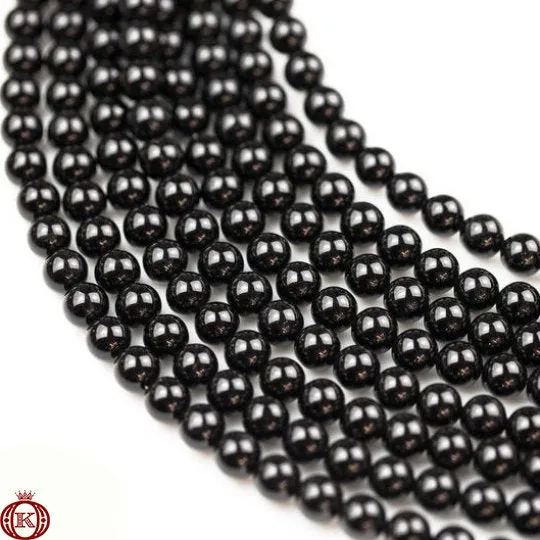 Black Onyx Beads Smooth Round