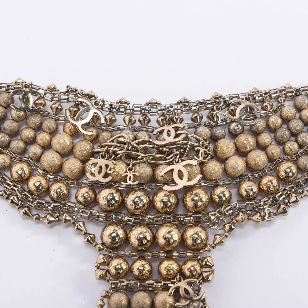 Chanel Gold Beaded Paris to Bombay Panja Bracelet