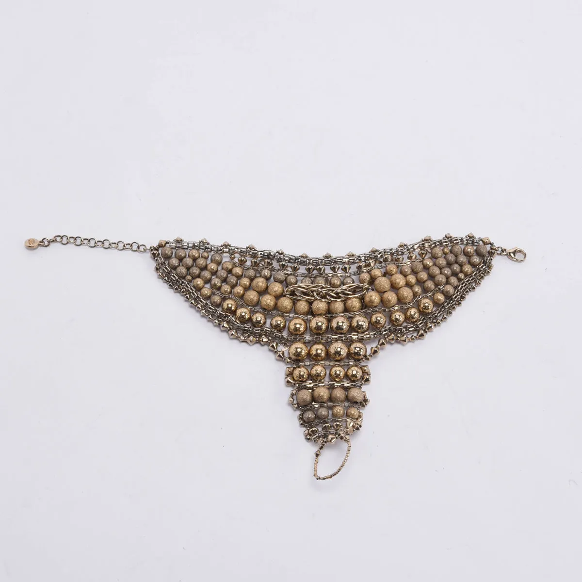 Chanel Gold Beaded Paris to Bombay Panja Bracelet