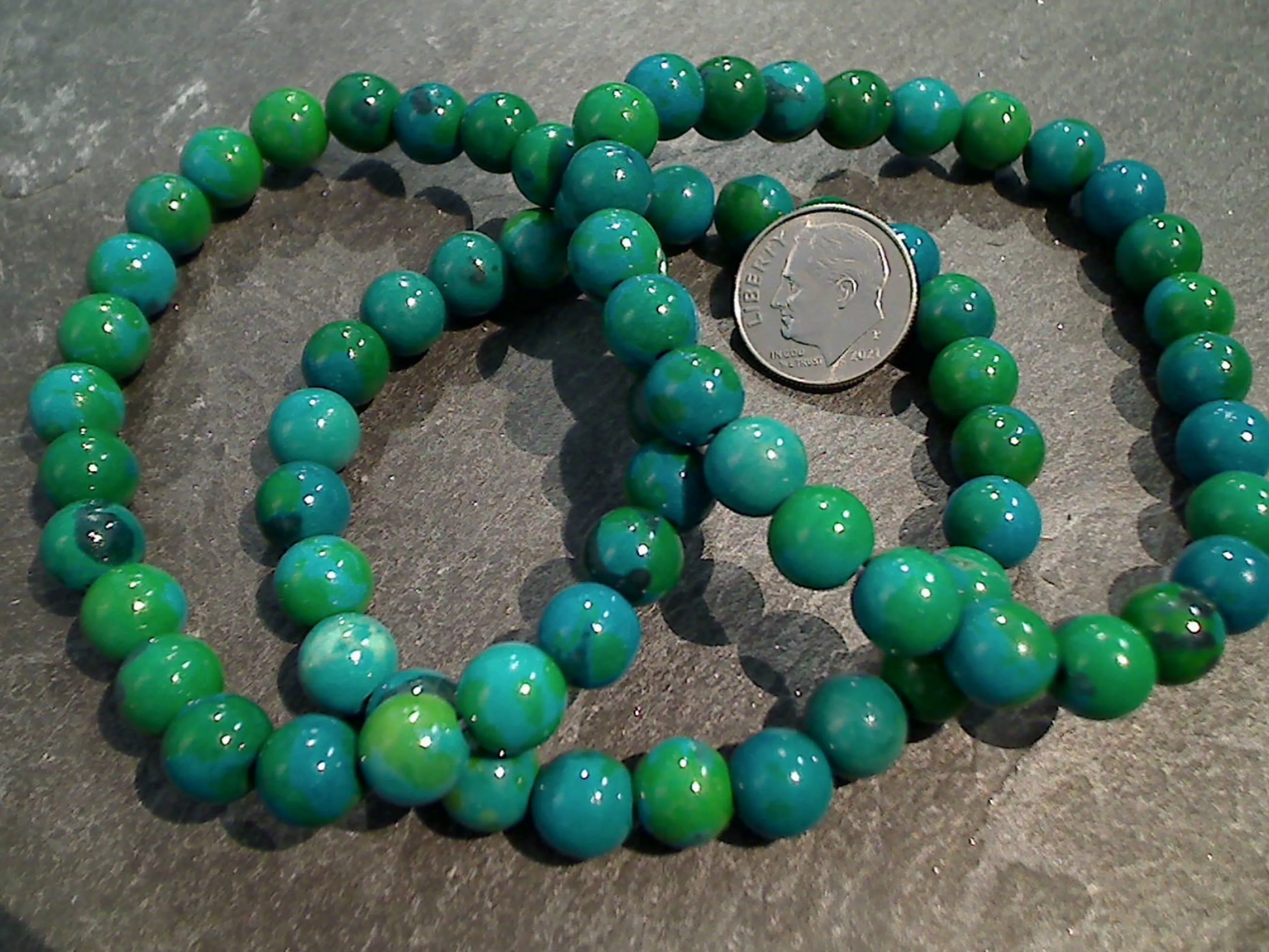 Chrysocolla 8MM Stretch Bracelet