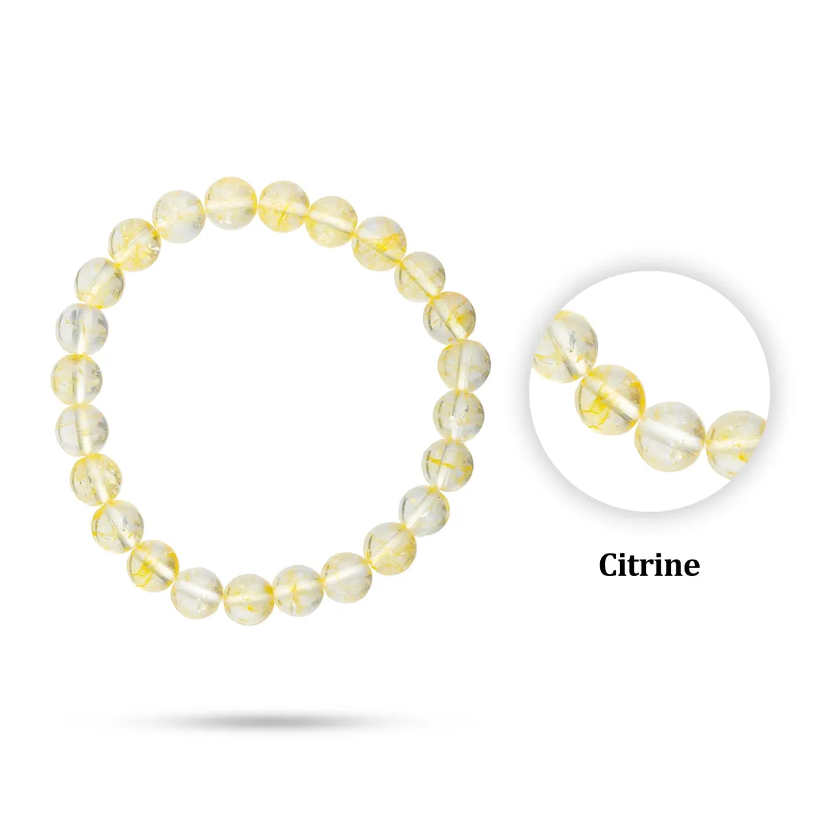 Citrine Bracelet - 2.5 Inches | Crystal Bracelet/ Gemstone Bracelet for Men & Women