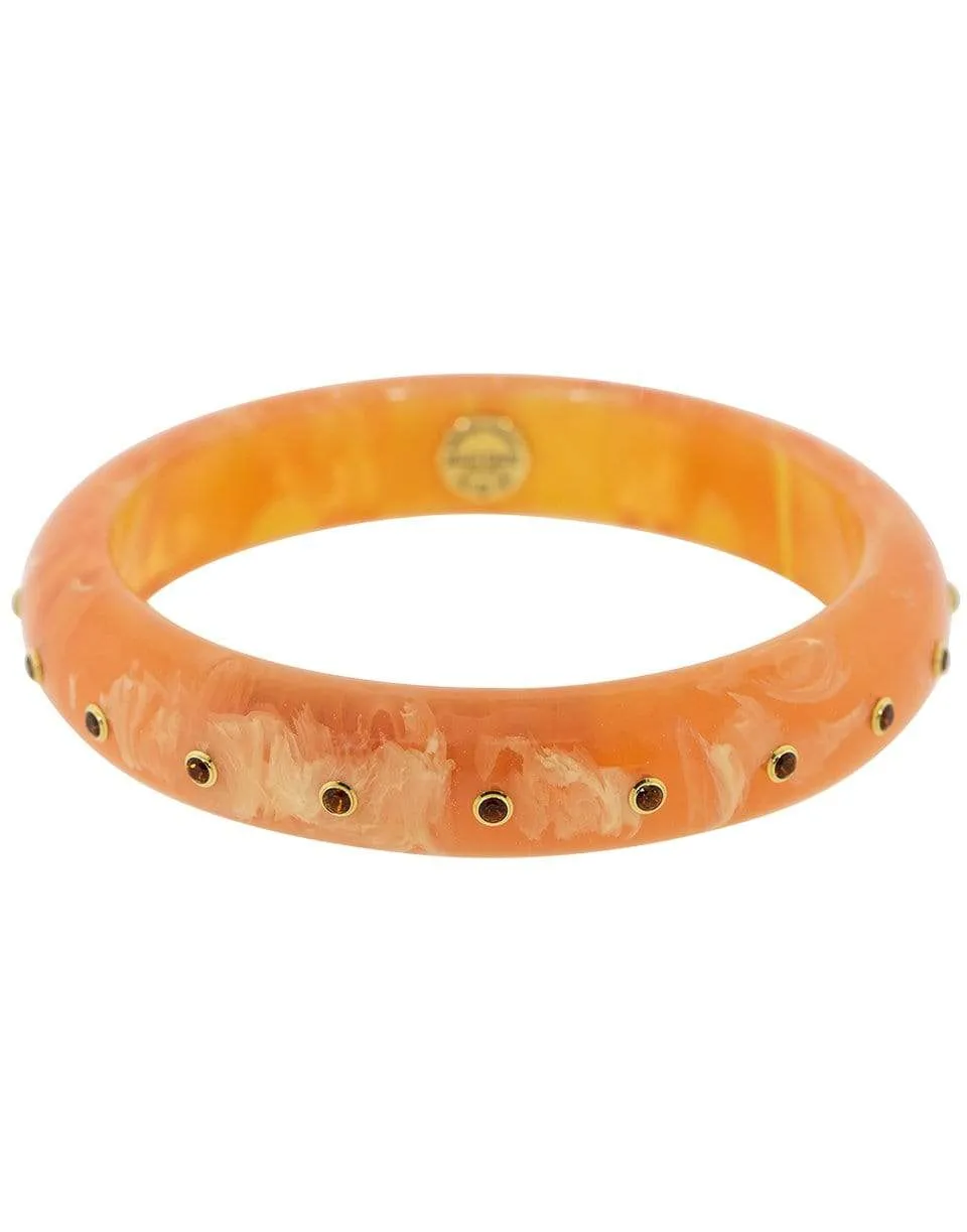 Citrine Peach Bakelite Bangle