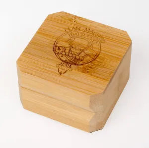 Clan Crest Engraved Luxury Wooden Ring Box