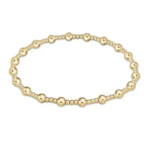 classic sincerity pattern 4mm bead bracelet - gold by enewton