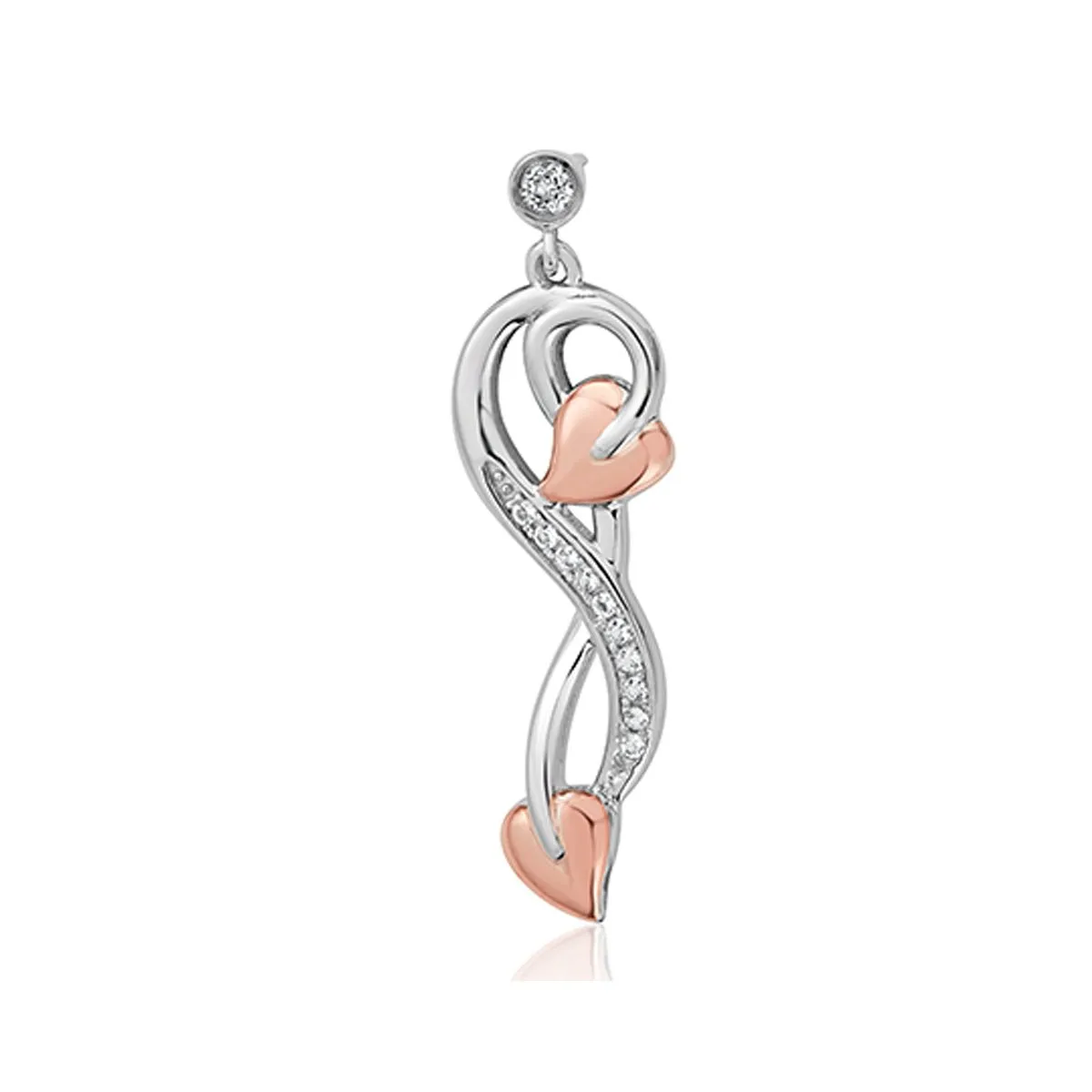 Clogau Tree of Life White Topaz Drop Earrings