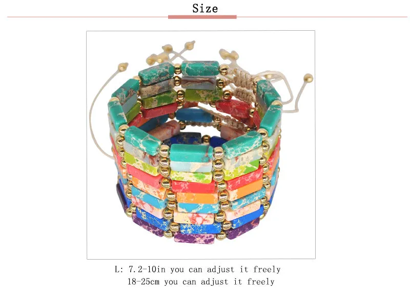 CubeColor Fantasy Agate WovenBracelet Retro Wind Turquoise Retractable Bracelet Female New