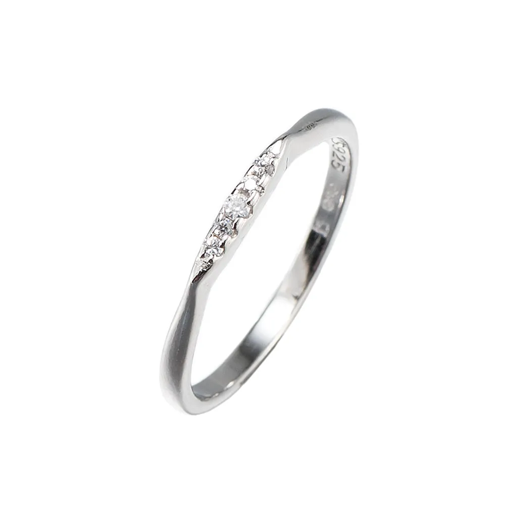 CZ Thin Signet Ring