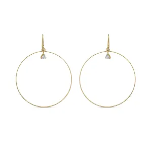 Dangle Hoop Earrings W/ Charm