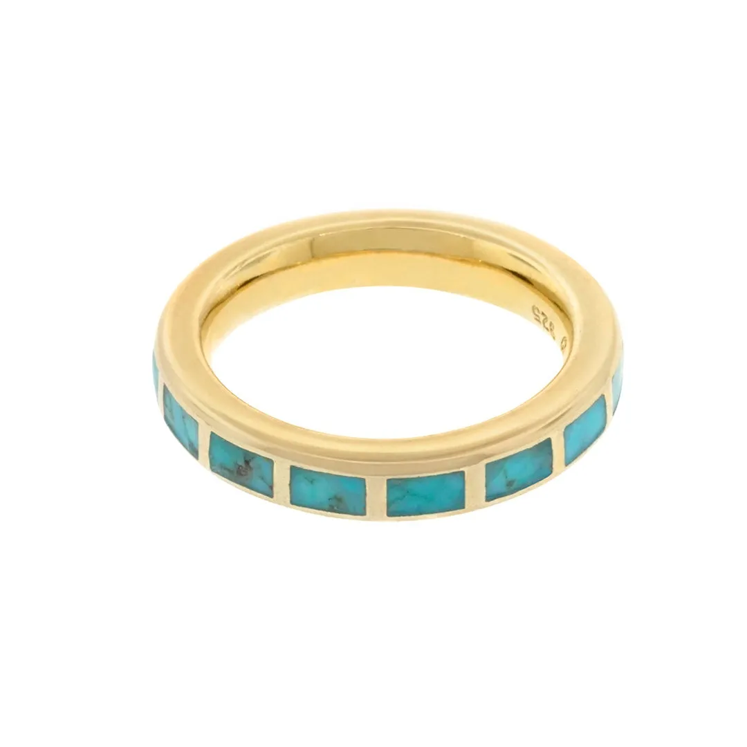 Dash Rectangle Gold Vermeil Sterling Stackable Ring