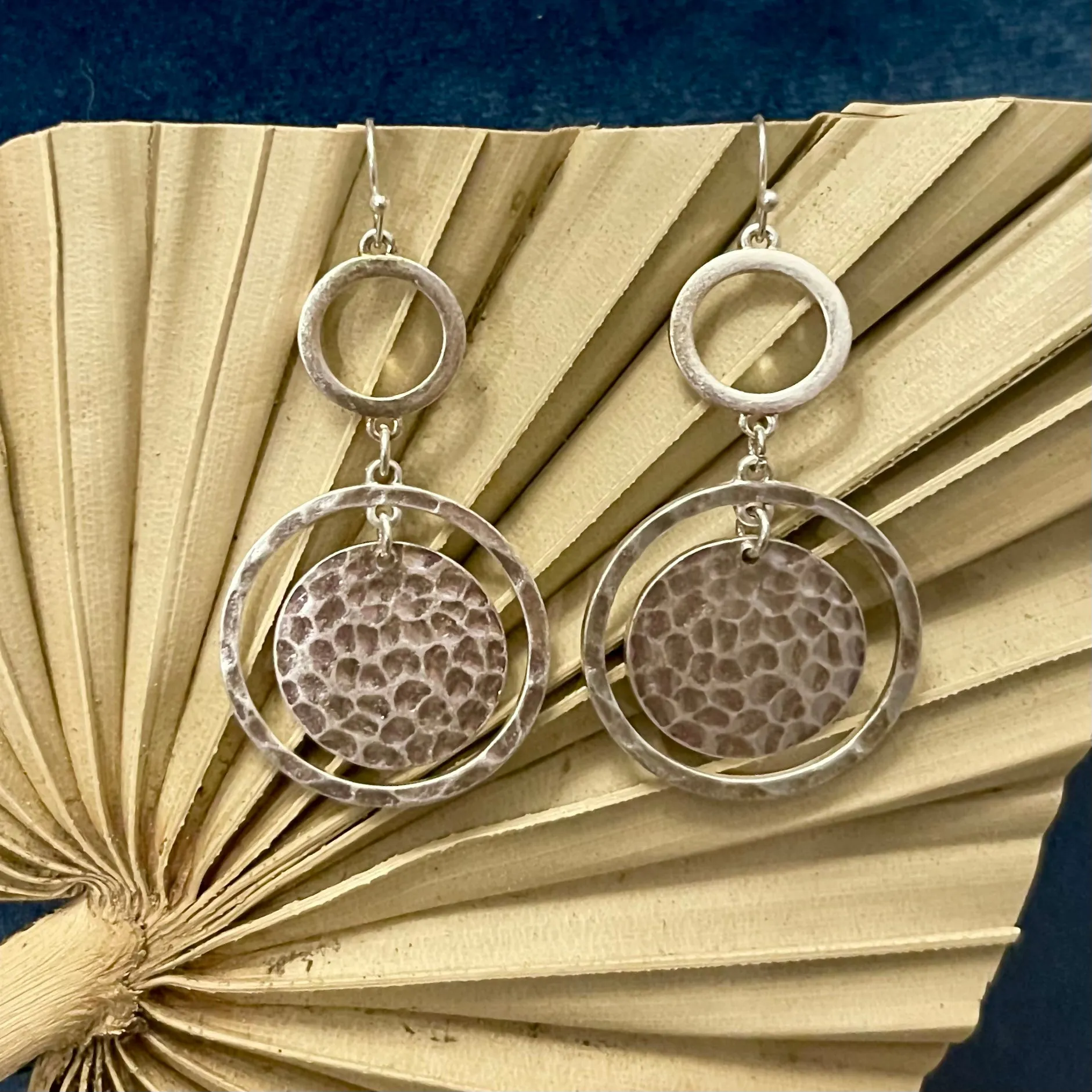 Double Trouble Double Drop Circle Earrings