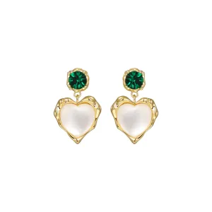 Eden Love Drop Green Earrings