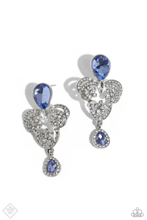 Giving Glam - Blue Post Earrings - Paparazzi Accessories