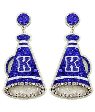 Glitter K Megaphone Earring