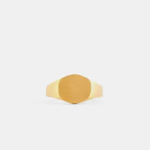 Gold Brushed Round Ring