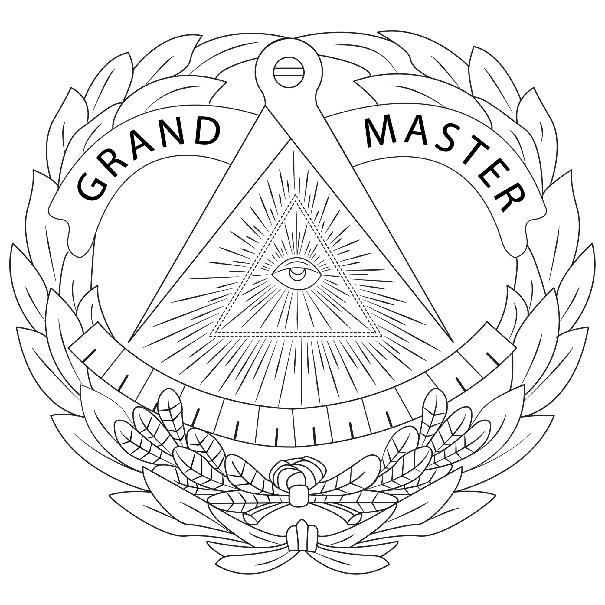 Grand Master Blue Lodge Brooch - Mason's Lady