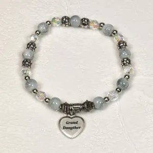 Granddaughter Stretch Bracelet with Prayer Card - Pack of 4