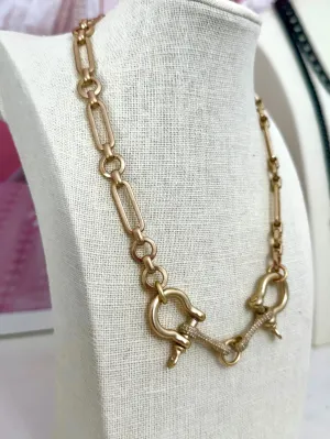 Horse Bit Necklace - Gold