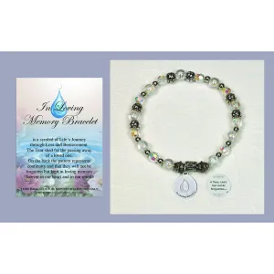 In Loving Memory - Italian Stretch Bracelet with Prayer Card - Pack of 4