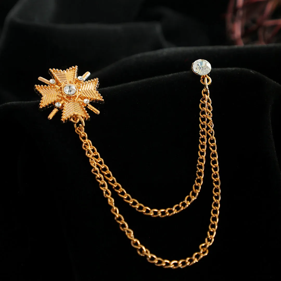 Kavove The Opulent Ornament Golden Colour Brooch