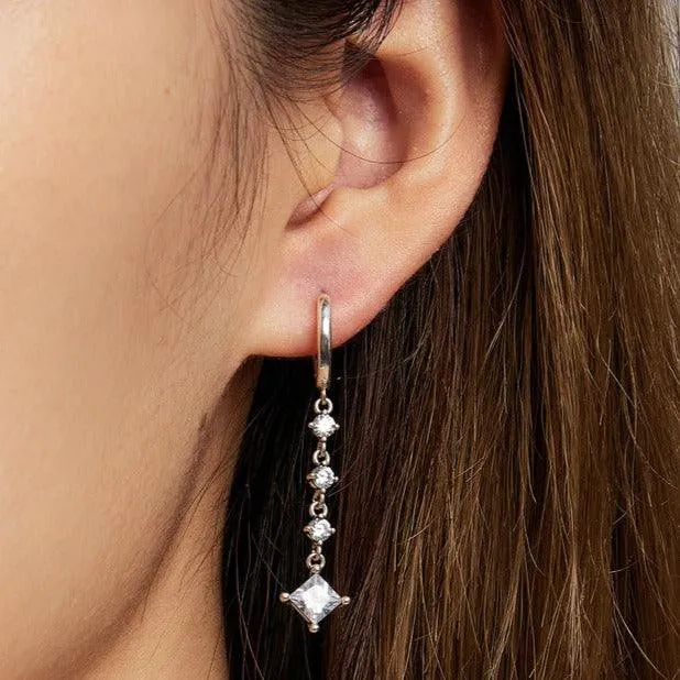 KittenAlarm - Jane Dangling Diamond Earrings